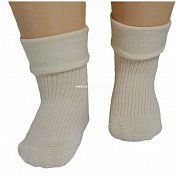 RuSocks носки детские однотонные с отворотом шампань Д-107